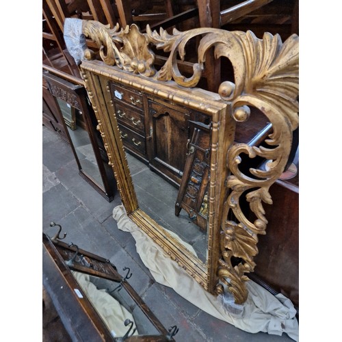 987 - A Harrison & Gil Dauphine ornate gilt framed mirror 102xm x 128