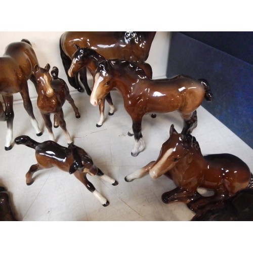 644 - 10 Beswick horse figures including Exmoor