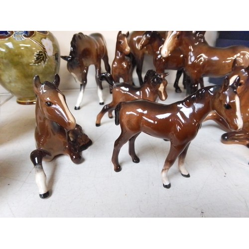 644 - 10 Beswick horse figures including Exmoor