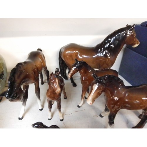 644 - 10 Beswick horse figures including Exmoor