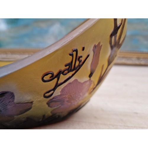 205 - Two pieces of art glass bearing 'Galle' signatures.