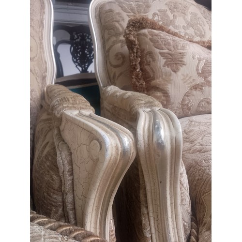 882 - A pair of French style armchairs.