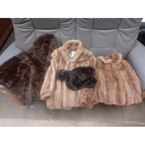 104 - 4 boxes of various furs and related accessories.