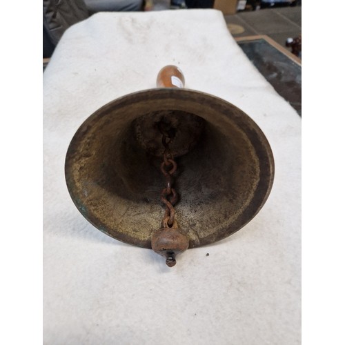 319 - A WWII era ARP brass hand bell.