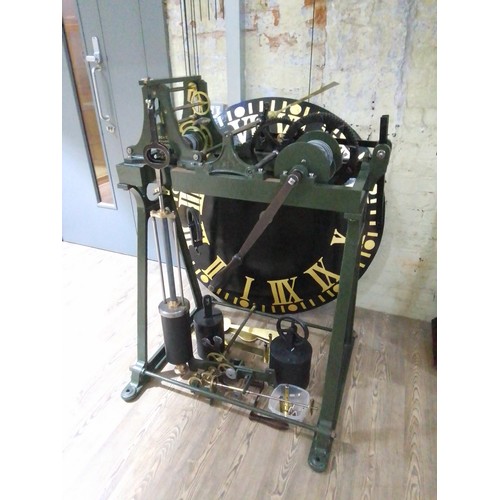 263 - A mid 19th century turret clock, signed E.I. Dent (Edward John Dent), cast iron flat bed constructio... 