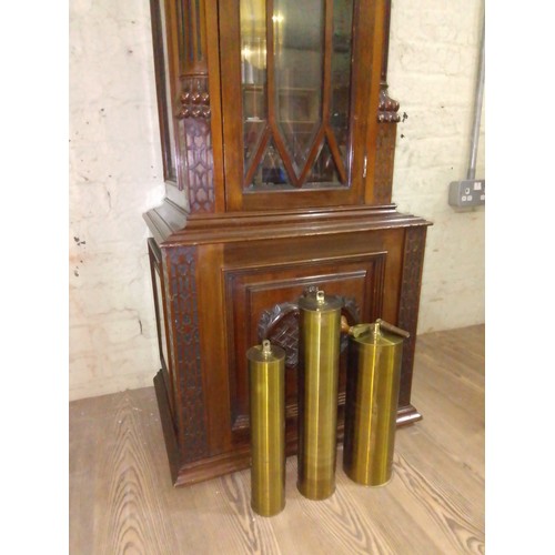 264 - An early 20th century mahogany 8 day long case clock, attributed to James Elliott, commissioned by B... 