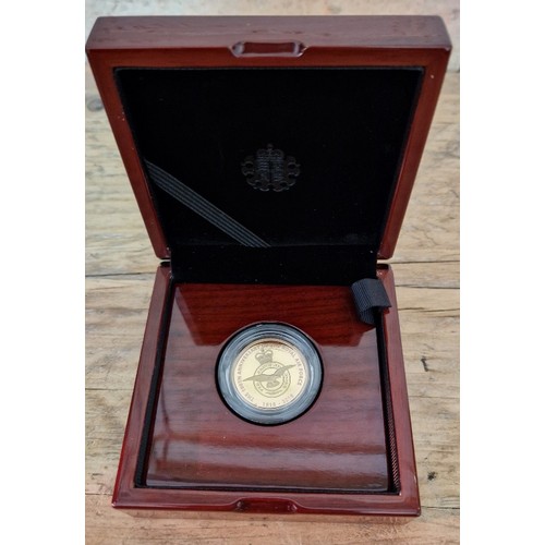 312 - The Royal Mint, A Symbol of the Skies RAF Centenary Badge 2018 UK £2 Gold Proof Coin, 22ct gold, 15.... 