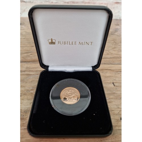 317 - A Jubilee Mint, the 2016 United Kingdom 22-Carat Gold Sovereign, 7.98g, boxed with certificate, Buye... 