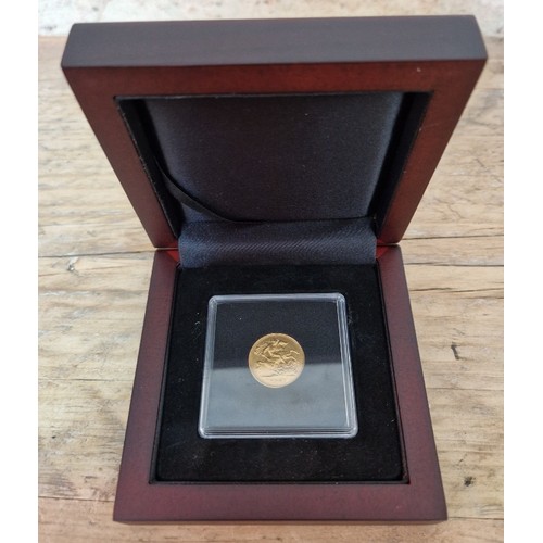 320 - A Victoria 1901 22-Carat Gold half sovereign, 3.99g, boxed with certificate, Buyer's premium 12% (In... 