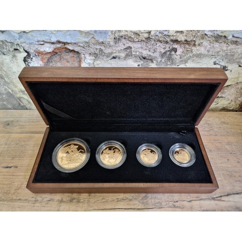 309 - The Royal Mint, 2008 United Kingdom Gold Proof Sovereign Collection, 4 22ct gold coins comprising of... 