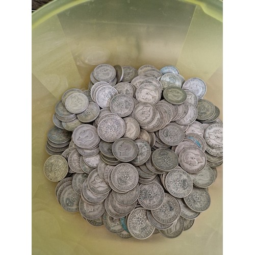 326 - A box of two shillings, dated 1920 to 1946, approx. 3kg weight.