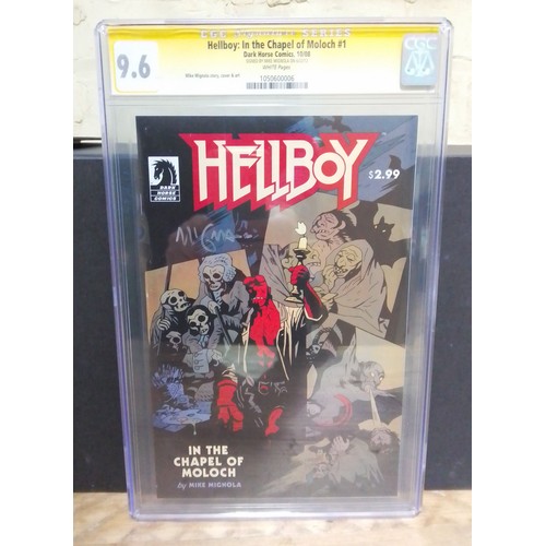 106 - Dark Horse Comics, Hellboy: In The Chapel of Moloch #1, signed by Mike Mignola,  CGC Signature Serie... 