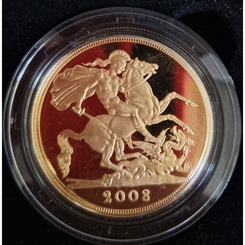 309 - The Royal Mint, 2008 United Kingdom Gold Proof Sovereign Collection, 4 22ct gold coins comprising of... 