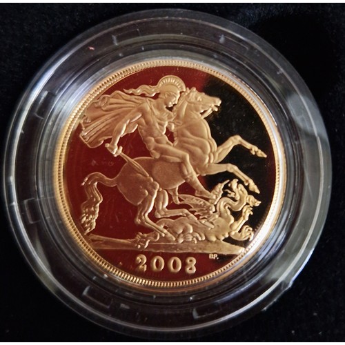 309 - The Royal Mint, 2008 United Kingdom Gold Proof Sovereign Collection, 4 22ct gold coins comprising of... 