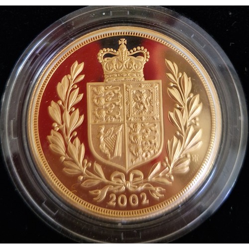 311 - The Royal Mint, the 2002 United Kingdom Gold Proof Four-Coin Sovereign Collection, 4 22ct gold coins... 