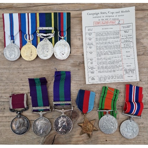 57 - A group of assorted medals to include medals comprising of 2 x General Service Medals (PALESTINE 549... 