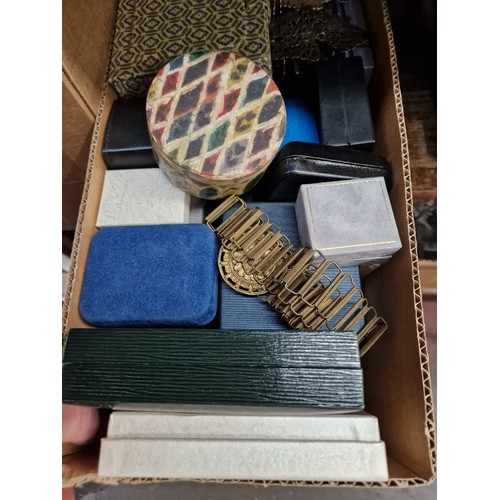 66 - A box of costume jewellery, cufflinks, boxes, etc.