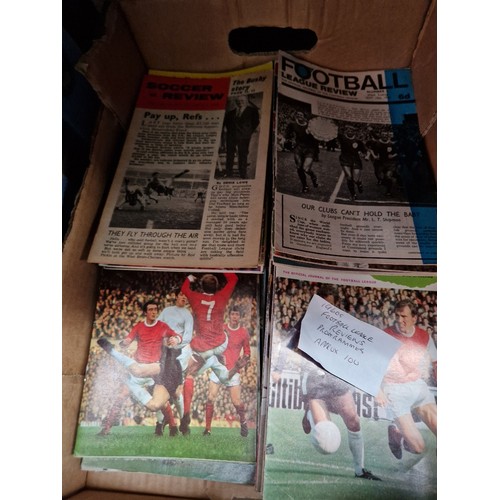 76 - A box of 1960s football league Reivens programmes, approximately 100.