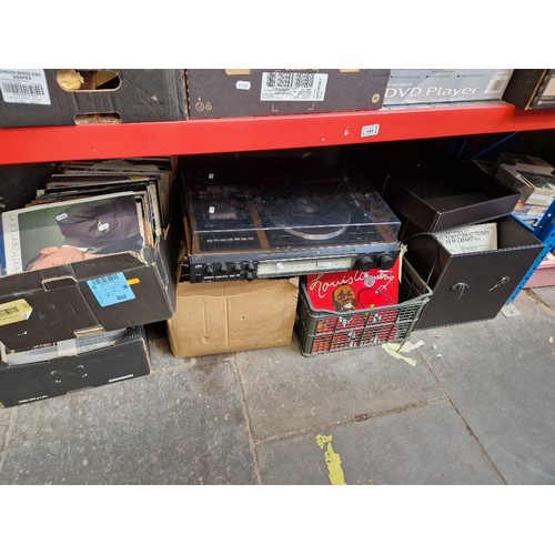 141 - Six boxes of vinyl LP records, various artists and genres, mostly 1960/1970s including Wings, Frank ... 