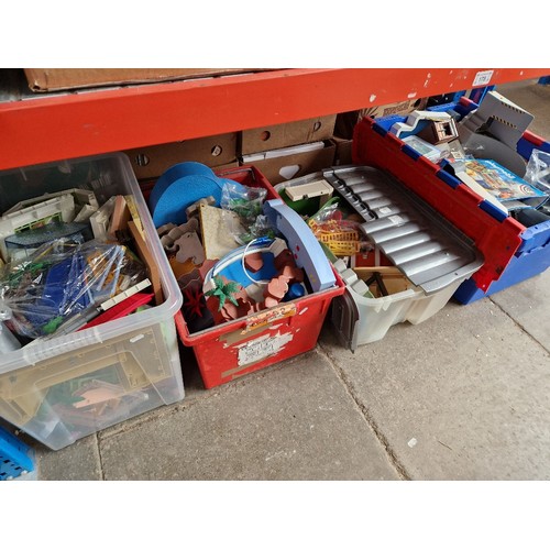 178 - Four boxes of Playmobil toys (as found).