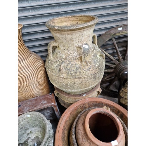 230 - Two very large Greek style garden urns