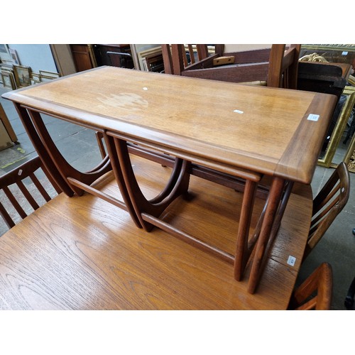 932 - A mid 20th century G Plan teak coffee table/nest of tables.