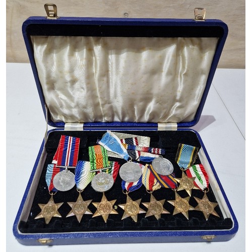 60 - WW2 - A group of eight Star medals to include The Africa Star, The 1939 - 1945 Star, The Atlantic St... 