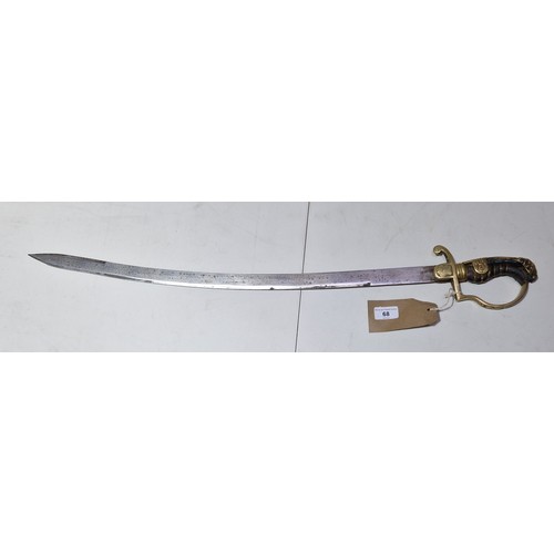 68 - An Imperial German Cavalry officer's sword, approx. 72cm length, etched blade, the langet with inver... 