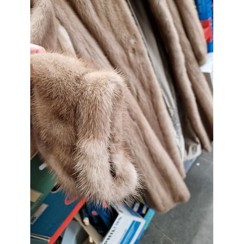 160 - A full length mink coat.