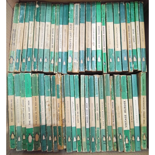 129 - Penguin Books, approximately 116 paperbacks, mainly Mystery & Crime series, green and white covers, ... 