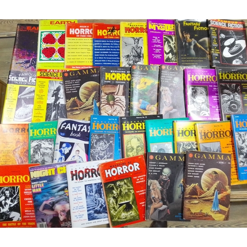 175 - Approximately 160 pulp fiction, sci fi, mystery, horror and fantasy magazines, circa 1950s and later... 