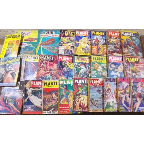 176 - Assorted pulp fiction magazines including Wonder Stories, Science Wonder Stories, Air Wonder Stories... 