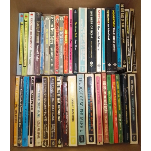 216 - Assorted paperbacks mainly sci fi, mystery, crime etc., various authors, publishers comprising Dell,... 