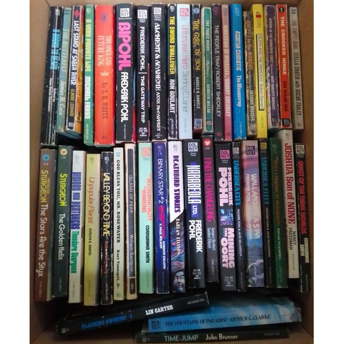 216 - Assorted paperbacks mainly sci fi, mystery, crime etc., various authors, publishers comprising Dell,... 