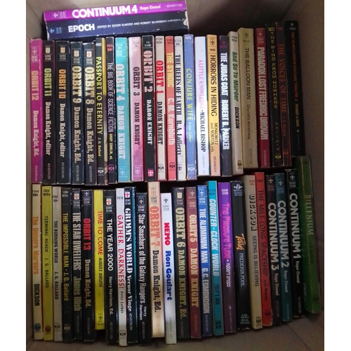 216 - Assorted paperbacks mainly sci fi, mystery, crime etc., various authors, publishers comprising Dell,... 