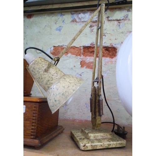 90 - A Herbert Terry & Sons anglepoise lamp, mottled paintwork, two-step base.