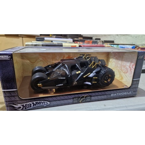 346 - A Hot Wheels 1:18 scale Batmobile in original window box.