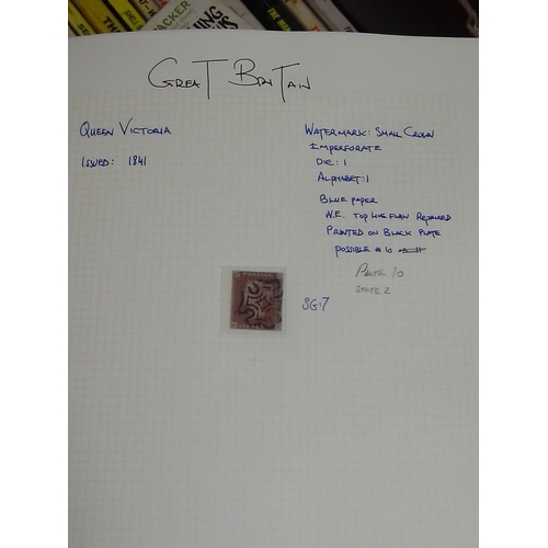 251 - GB stamp collection, two albums, Victoria and later, penny black, penny reds etc. etc.