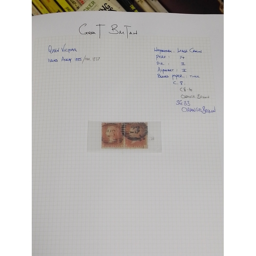 251 - GB stamp collection, two albums, Victoria and later, penny black, penny reds etc. etc.