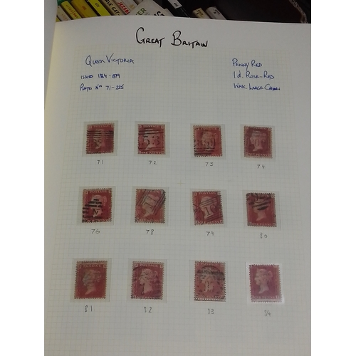 251 - GB stamp collection, two albums, Victoria and later, penny black, penny reds etc. etc.