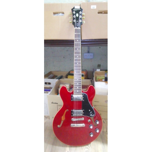 258 - A Gibson Epiphone ES 339 hollow body electric guitar.