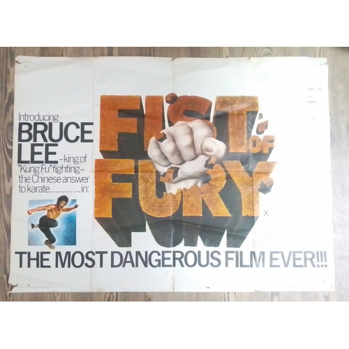 276 - Bruce Lee Fists of Fury, original 1972 UK film poster.