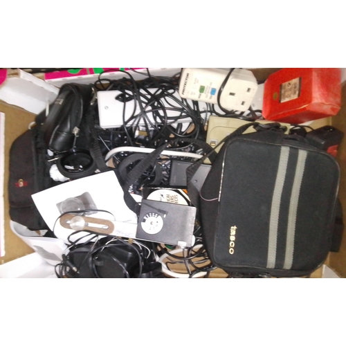 294 - Seven boxes of assorted camera equipment and binoculars.