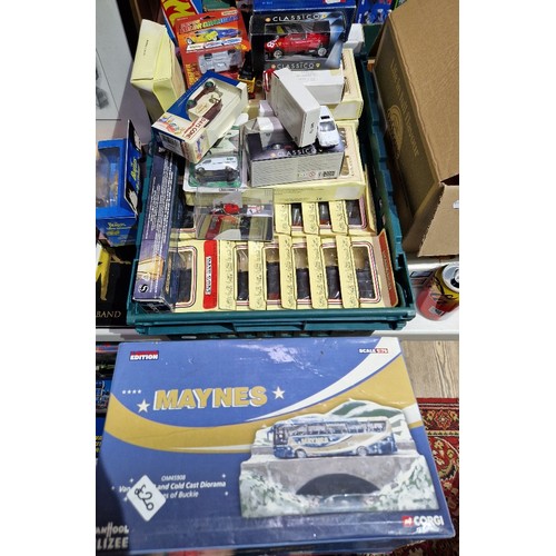 359 - A box of assorted boxed diecast vehicles to include Corgi, Matchbox and Days Gone etc.