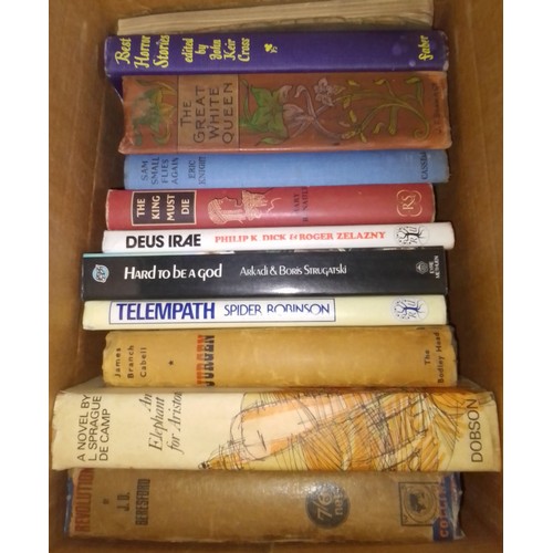 225 - A large quantity of assorted hardback and paperback books, various genre, authors and publishers, lo... 