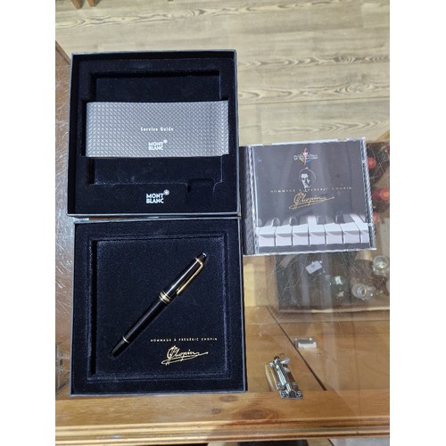 407 - A Mont Blanc Chopin commemorative fountain pen, boxed with 'Homage A Frederic Chopin' CD.