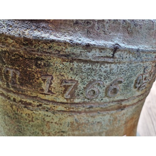 79 - A large George III mid 18th century bronze bell by Whitechapel Bell Foundry, marked 'Lester & Pack o... 