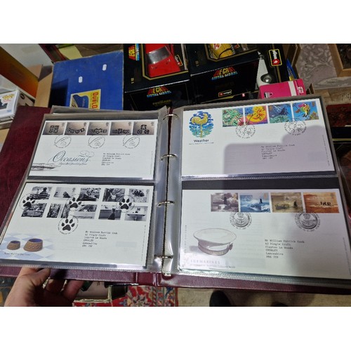 245 - Seven albums of FDCs, circa late 20th century, various commemoratives including Thunderbirds etc.