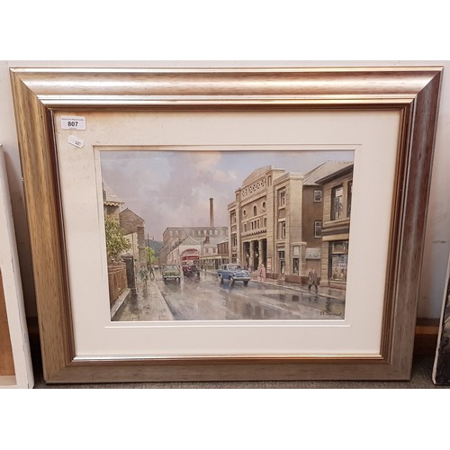 831 - John Lewis Chapman (British, b.1946), watercolour, street scene, 41.5cm x 31cm, signed to lower righ... 