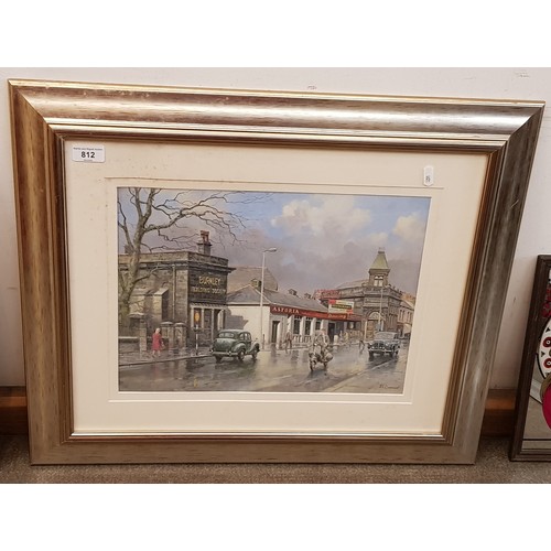 841 - John Lewis Chapman (British, b.1946), watercolour, street scene, 40cm x 30cm, signed to lower right,... 